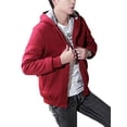 thumbnail image 5 of Bellella Soft Thermal Jacket Winter Coat for Men Color Stitching Coat Fleece Lined Jacket Hooded Outerwear with Pockets, 5 of 5