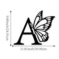 1pc Exquisite Butterfly Shaped Monogram Metal Wall Art Sign Material