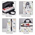thumbnail image 4 of Naloa Easter Rabbit Print Lightweight DayBackpack Suitable for school, work, shopping, travel, etc., 4 of 5