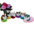 thumbnail image 2 of Sleeping Cat Toy Small Cat Stuffed Animal Plush Toy Kitten(Cat in Random Color)Purple, 2 of 7