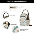 thumbnail image 4 of FORMRS Crossbody Bag for Women Quilted Travel Shoulder Cell Phone Purse with Chain Strap Handbag, Green Geometric Pattern, 4 of 7
