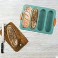 thumbnail image 7 of 4-Cavity Silicone Bread Pan | Non-Stick Sourdough Mold | Heat-Resistant Baking Pan for Homemade Sandwich Rolls | 13.4x9.4 Inch Green White Pink Options, 7 of 7