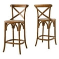 thumbnail image 6 of Counter Stool Chair, Walnut, Wood, Bar Pub Cafe Bistro Dining Kitchen Hospitality Restaurant, Modern Contemporary HB33942, 6 of 11