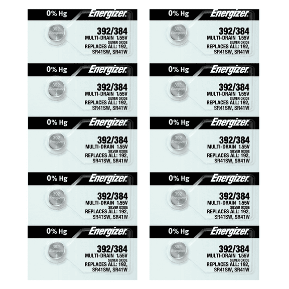 Energizer 392/384 SR41SW Silver Oxide Watch Battery (10 Count)
