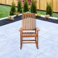 thumbnail image 2 of Northlight 43" Wood Outdoor Patio Rocking Chair - Honey Brown, 2 of 4
