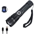 thumbnail image 1 of Linterna táctica recargable LED militar TUNC USB 3 modos IPX6 resistente al agua Sencillez, 1 of 5