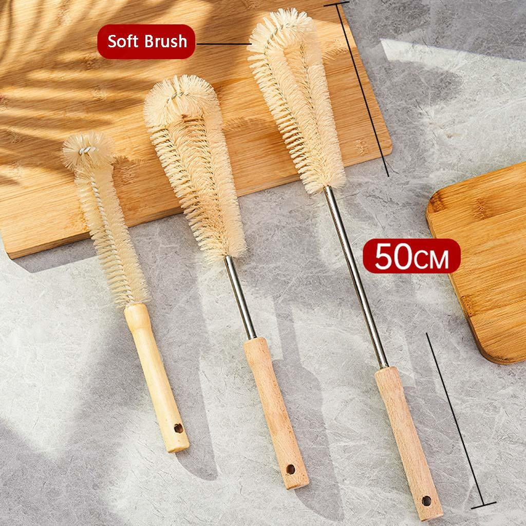 HannLk Wood Handle Cleaning Brush Coffee Tea Glass Cup Cleaner Gadgets Tool