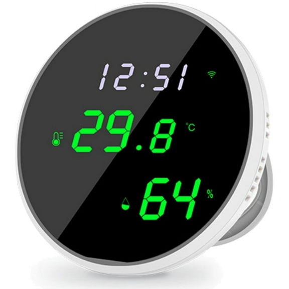 WiFi Room Thermometer Indoor Hygrometer: Smart Temperature Humidity Monitor with LED Backlit Display