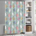 thumbnail image 6 of Easter Bunny Shower Curtain Set, Waterproof Shower Curtains for Bathroom, Colorful Eggs Spring Leaves Daisy Blue Washable Fabric Cloth Bath Curtain for Bathtub Decoration with Hooks 66x72 Inches, 6 of 9