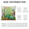 thumbnail image 5 of COMIO Summer Tropical Cactus Floral Decorative Throw Pillow Covers Green Plants Flower Burlap Square Outdoor Cushion Cover Pillow Case for Couch Car Sofa Bed Decor, 5 of 5