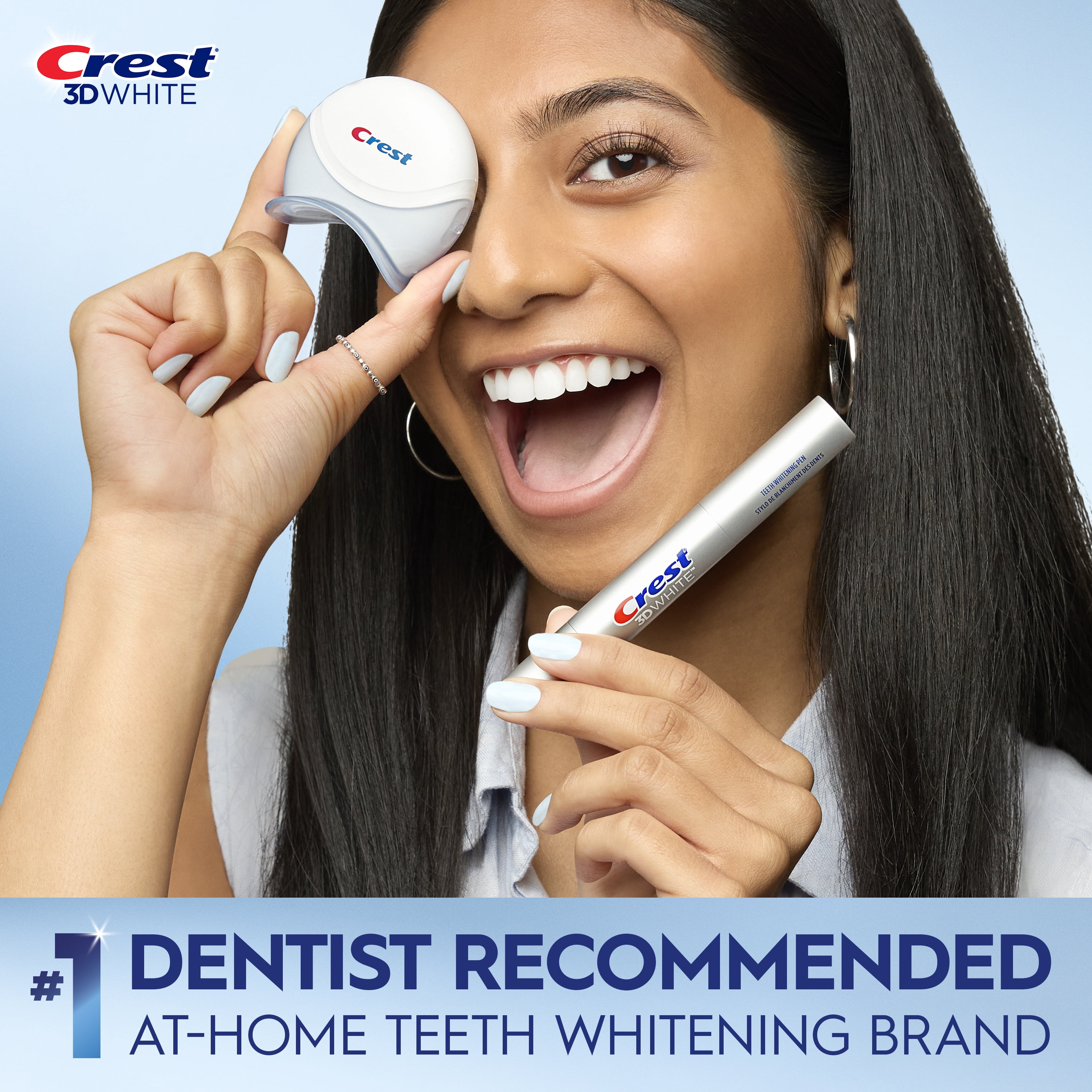 Crest 3DWhite Easy-to-Use Teeth Whitening Pen + Light, 1 Teeth Whitening Pen and 1 Light