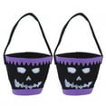thumbnail image 4 of Nikou 2pcs Halloween Sweet Candy Bags Trick or Treat Candy Bags Exquisite Printing Great Gift for Halloween Party(Purple), 4 of 8