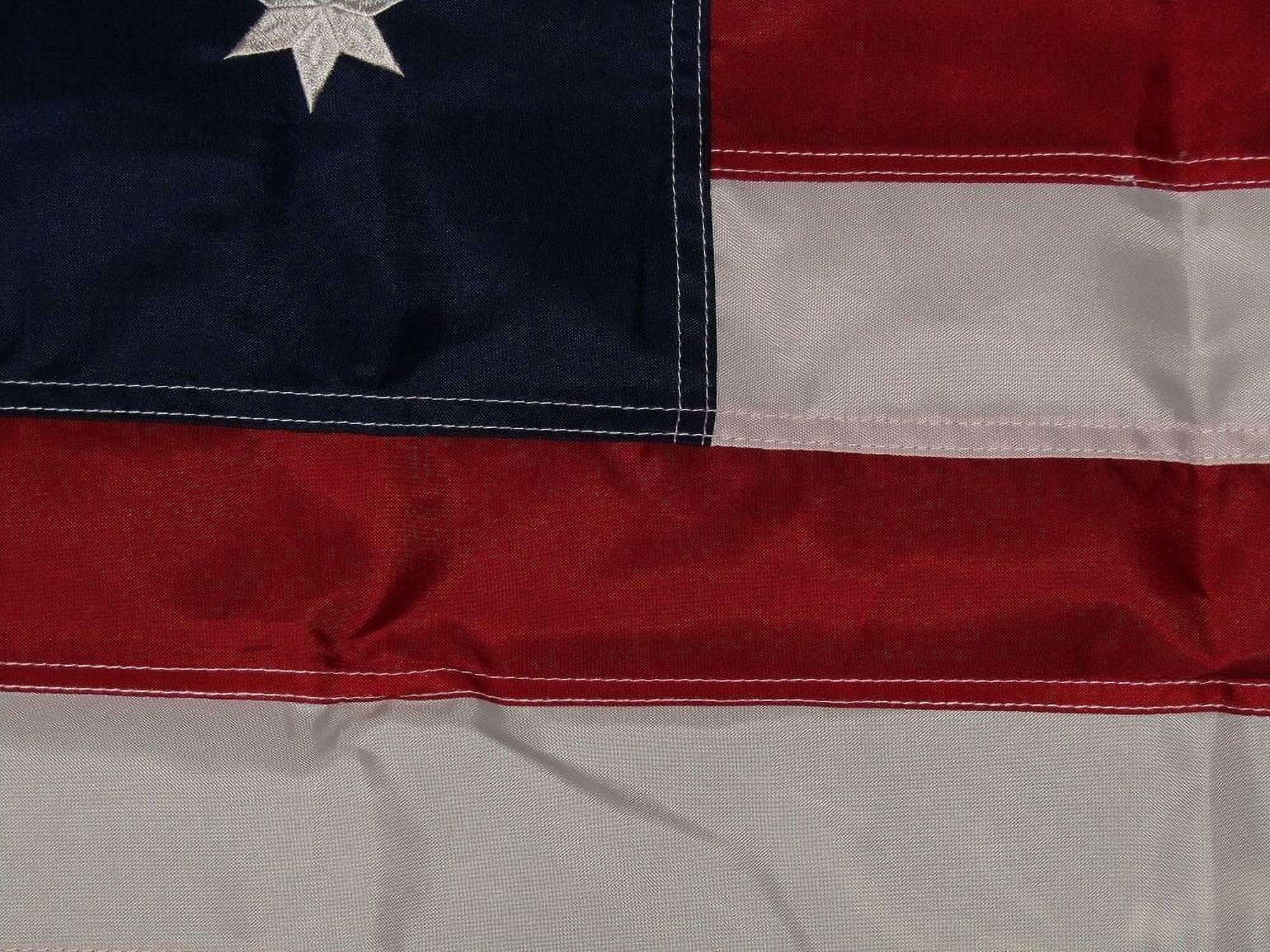 3x5 Embroidered Bennington 76 Flag 1776 220D Sewn Nylon Flag 3'x5' Grommets