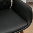 thumbnail image 6 of FOWEOAIU Modern Dining Chairs,Leather Upholstered Walnut Wood Kitchen Dining , Black (Set of 4) ﻿, 6 of 10
