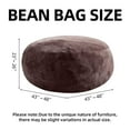 thumbnail image 2 of Bean Bag Chair 4FT,  Large Memory Foam Filled Chair for Adults and Teens, Soft Sofa with Removable Flannel Cover, Round Couch for Living Room Bedroom College Dorm, 2 of 8