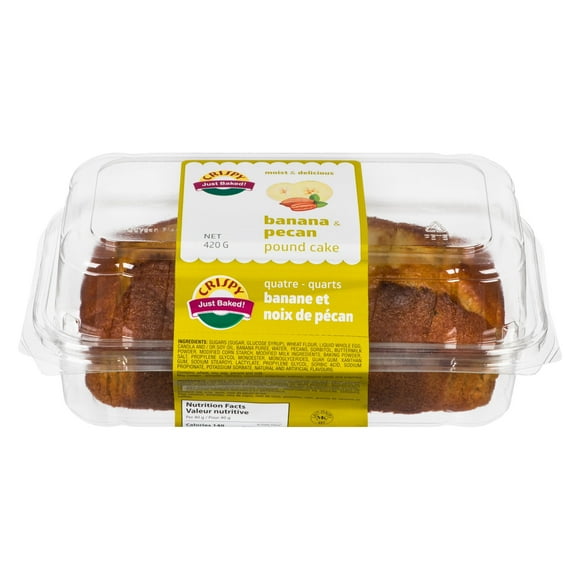 Quatre-Quarts banana et noix de pécan Gâteau Tranché