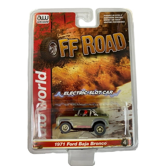 Aw Off Road Sc375 R1 Slot Car 1971 Ford Baja Bronco Green