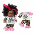 thumbnail image 6 of 8 inch Lifelike Silicone Vinyl Newborn Baby Dolls, African American Baby Black Dolls, give for Kids and Girl Holiday Birthday Gift, African Black Dolls, Reborn Doll, 6 of 6