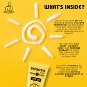 Bee Bald SMOOTH PLUS Head & Face Moisturizer with SPF 30, Sunscreen Lotion Protecting Skin From Harmful UVA/UVB Rays While Hydrating, Moisturizing and Toning, 1.7 fl oz