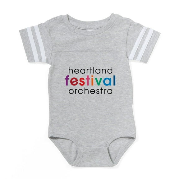 CafePress - 3 Logo_T Shirt_Design_White - Cute Infant Baby Football Bodysuit
