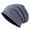 slate blue, variant on Slouchy Beanie for Men and Women, Fleece-Lined Textured Knit Winter Hat