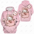 thumbnail image 1 of Chandail à Manches Longues d'Automne pour Femmes, Mode, Noir, Chandail à Enfiler, Série Hello Kitty à Imprimé, Col Rond, Couleur, Décontracté, pour Navette, Doux, Chandail à Capuchon, 1 of 7