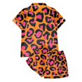 thumbnail image 4 of Wyzesi Womens Robes Lightweight Snap Front 2 Piece Pajama Pattern Printed Short Sleeved Button Down Shirt and Shorts Pajama Set, 4 of 5