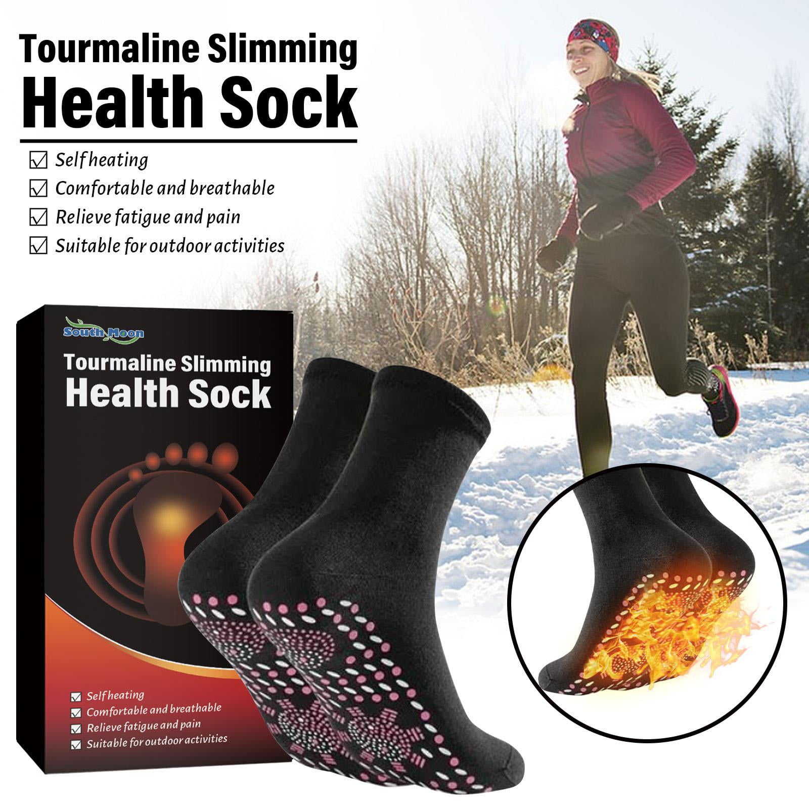 3 Pair Tourmaline Acupressure SelfHeating Shaping Socks,Slimming