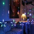thumbnail image 3 of Guirnalda de luces LED de 2,5 m y 138 luces LED para exteriores, guirnalda navideña de hadas, cortina LED, decoración para fiestas en el hogar, lámpara de hadas de estrellas para bodas, 3 of 5