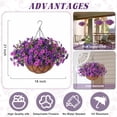 thumbnail image 2 of Cestas colgantes de flores de seda artificial con forma de margarita con eucalipto, 2 of 7