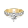thumbnail image 3 of IGI Certified 3 Carat Marquise Shape Lab Grown Diamond Engagement Ring | 14K Yellow Gold | Alfreda Half Eternity Diamond Ring | FG-VS1-VS2 Quality Friendly Diamonds, 3 of 6