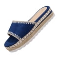 thumbnail image 2 of Viluyesy Womens Slides Sandals, Beach Casual Slip-On Open Toe Summer Platform Slippers Shoes Blue US9.5, 2 of 9