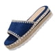 thumbnail image 1 of Zapatos Suaves para las Mujeres Cómodos de Color Sólido Redondo Del Dedo Del Pie Espadrulle Sandalias Planas, Zapatos Negros de Mujer Mulas Transpirables, 1 of 9
