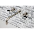 thumbnail image 2 of Kingston Brass KS8026CKL Kaiser Two-Handle 3-Hole Wall Mount Roman Tub Faucet in Polished Nickel, 2 of 7