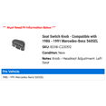 thumbnail image 2 of Seat Switch Knob - Compatible with 1986 - 1991 Mercedes-Benz 560SEL 1987 1988 1989 1990, 2 of 2