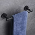 thumbnail image 5 of 16" Towel Bar Rail Matte Black Wall Mounted Towel Holder Bathroom Kitchen Cloths Hanger 304 Stainless Steel, 5 of 6