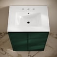 thumbnail image 5 of St. Tropez 24" Freestanding Bathroom Vanity in Green Oak with 3-Hole Widespread Sink Top, 5 of 7