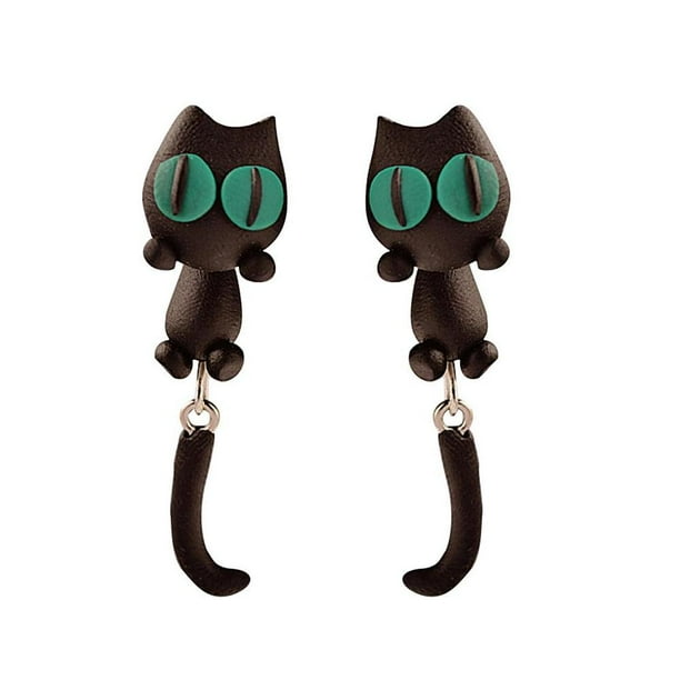 Animal Bite Ear Studs Animal Soft Clay Pendientes Lindo Pendiente De Dibujos Animados Para La Colocación Diaria Methold AP007541-02