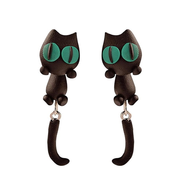 Animal Bite Ear Studs Animal Soft Clay Pendientes Lindo Pendiente De Dibujos Animados Para La Colocación Diaria Cateissary AP007541-02