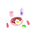 Qiopertar Children's Pretend Play Western Food Set Wooden Kitchen