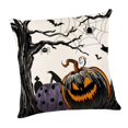 thumbnail image 4 of Funda de almohada de Halloween, funda de almohada premium elegante, funda de cojín de poliéster Estilo D, 4 of 9
