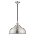 thumbnail image 5 of 41174-66 Livex Lighting Metal Shade - 1 Light Mini Pendant in Coastal Style - 15.75 Inches wide by 17 Inches high-Brushed Aluminum Finish, 5 of 11