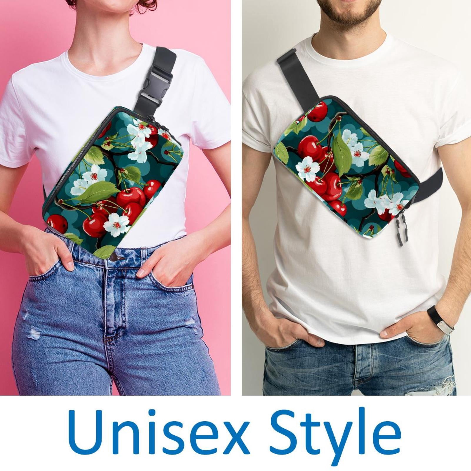 Cherry Adjustable Lightweight Fanny Pack with Extension Strap - Unisex Belt Bag and Crossbody Bag