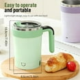 thumbnail image 2 of Electric Coffee Mug, Automatic Magnetic Stirring Cup with Temperature Display, Rechargeable Self Mixing Stainless Steel Tumbler, Portable LCD Auto Blender Gift White, 2 of 7