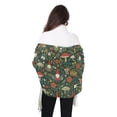 thumbnail image 4 of FORMRS Womens Scarf Winter Soft Long Big Warm Shawls Wrap Tassel Scarves, Forest Mushroom Pattern, 4 of 9
