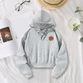 thumbnail image 1 of Sudadera con capucha para mujer, sudadera con capucha de gran tamaño para mujer, estampado marrón, sudadera gris de manga larga de moda, sudadera con SG, 1 of 8