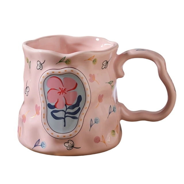 Lksixu Ceramic Mug Ladies' High-value Home Coffee Cup Exquisite Milk Cup Breakfast Cup Kitchen Gadgets