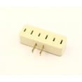 thumbnail image 2 of Leviton 65-I Ivory NEMA 1-15R 15A 125V Triple Tap Plug-In Outlet Adapter, 2 of 2