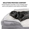 thumbnail image 2 of FurHaven Pet Products Velvet Waves Perfect Comfort Memory Top Sofa-Style Pet Bed for Dogs & Cats - Granite Gray, Jumbo Plus, 2 of 13