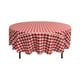 thumbnail image 1 of Mantel Redondo LA Linen 72 pulgadas Vichy Poliéster Blanco y Rojo, 1 of 1